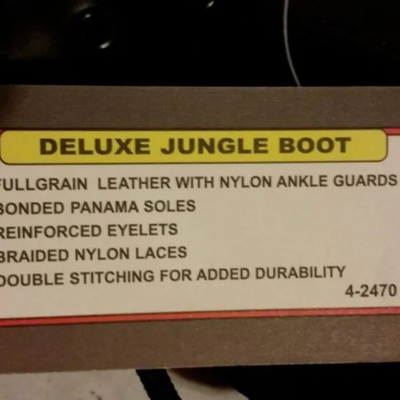 sz11R MIL-SPEC MILITARY JUNGLE COMBAT BOOTS BLACK HOT WEATHER VENTED IH 00307