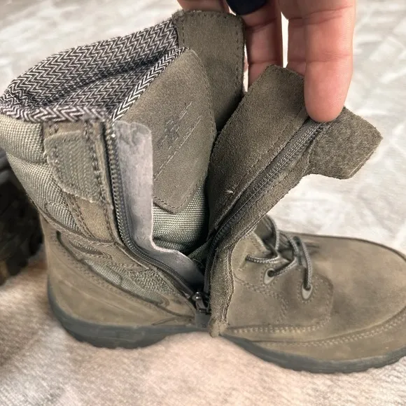 Tactical Research Mens 7 M Green Suede Fabric 9&quot; Tactical Boots TR 601 Z CDT