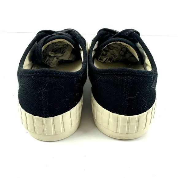 Taos One Vision Sneakers 6.5 Black Canvas Lace Shoes Womens Comfort