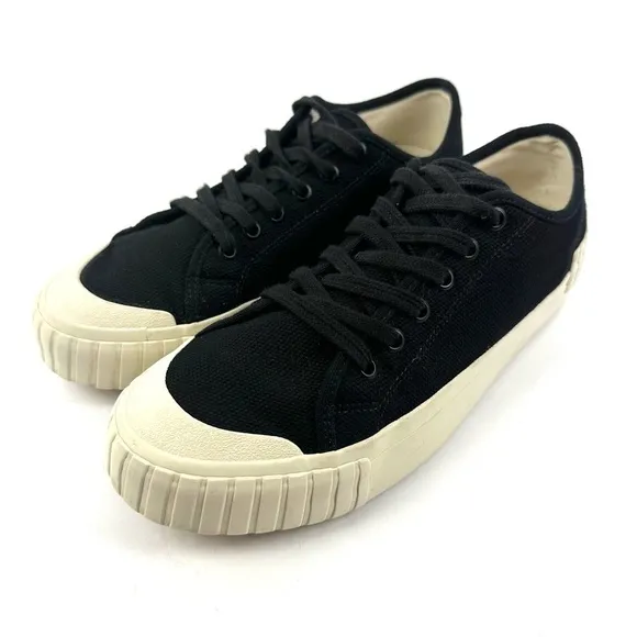 Taos One Vision Sneakers 6.5 Black Canvas Lace Shoes Womens Comfort