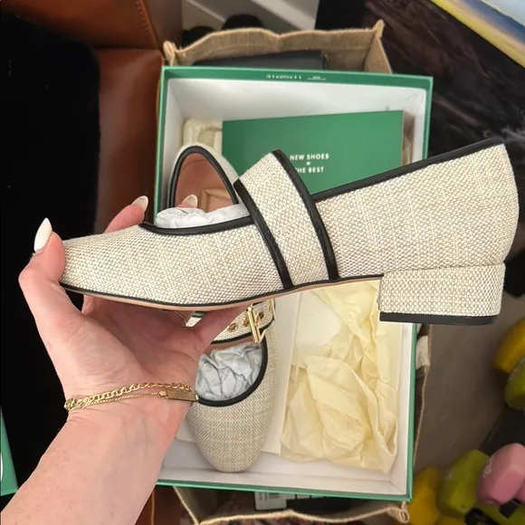 Teagan Mary Jane heels in Spanish canvas