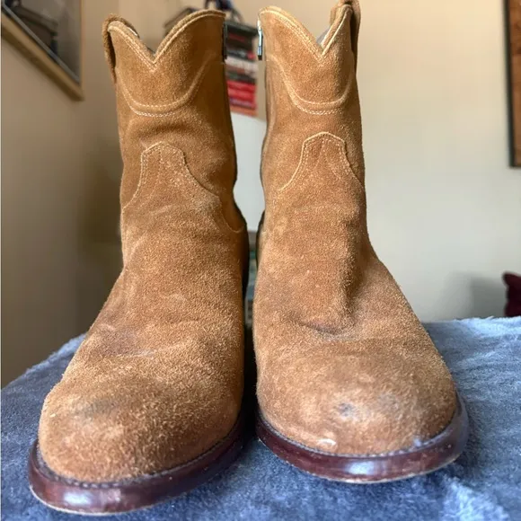 Tecovas the Dean honey suede short boots