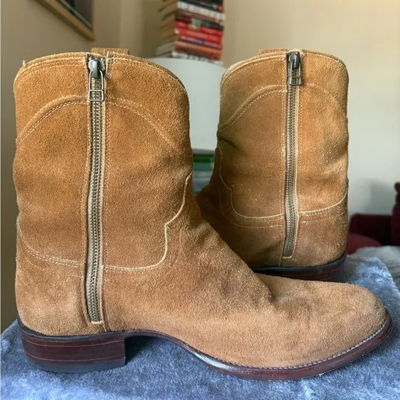 Tecovas the Dean honey suede short boots