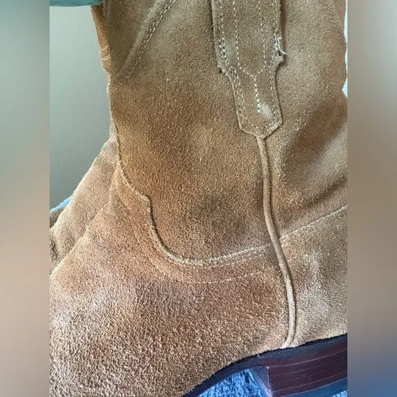 Tecovas the Dean honey suede short boots