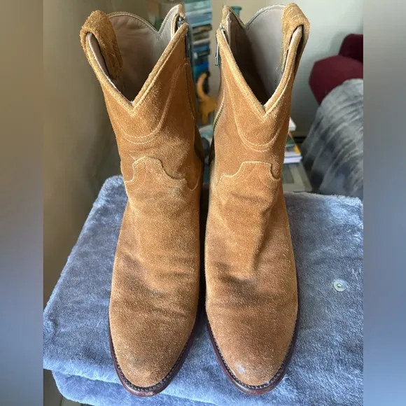 Tecovas the Dean honey suede short boots