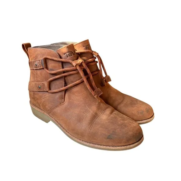 Teva De La Vina Dos Shorty Leather Boots, Size 9.5