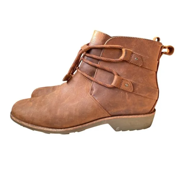 Teva De La Vina Dos Shorty Leather Boots, Size 9.5