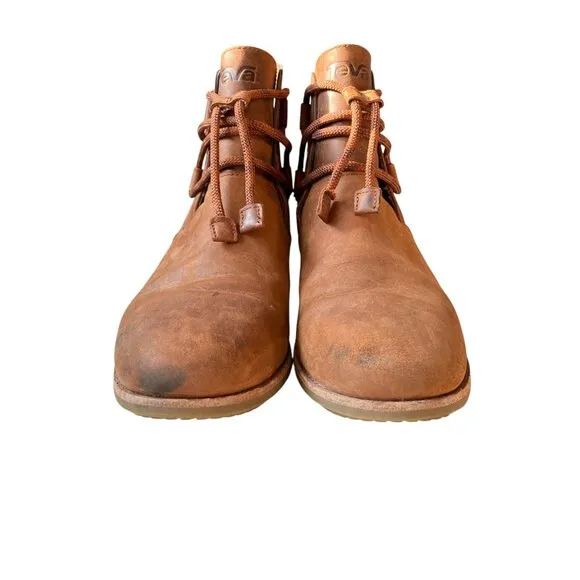 Teva De La Vina Dos Shorty Leather Boots, Size 9.5