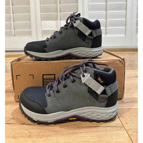 Teva Grandview GTX Sneaker Dark Shadow Size 6.5 NWOB Waterproof Leather Dry Mesh