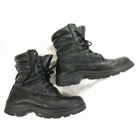 THOROGOOD BLACK LEATHER MILITARY 9&quot; Size 7.5