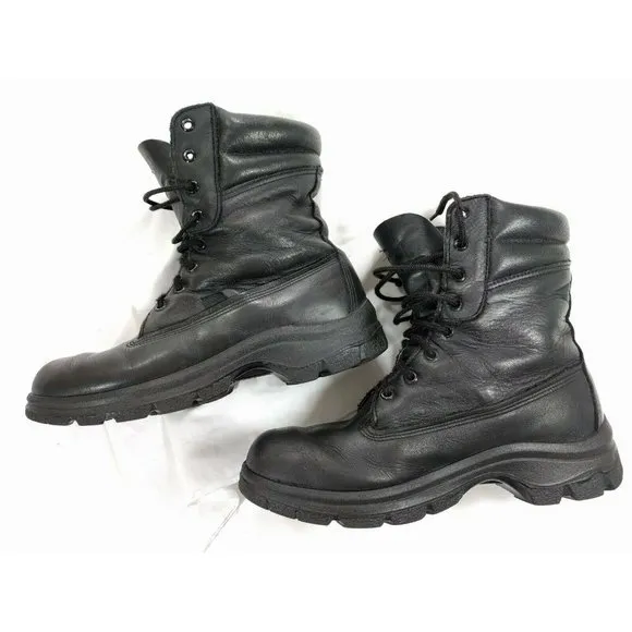 THOROGOOD BLACK LEATHER MILITARY 9&quot; Size 7.5