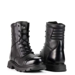 Thorogood Size 7 Black Leather 8&quot; Side Zipper Work Jump Boots Cap Toe P26-19