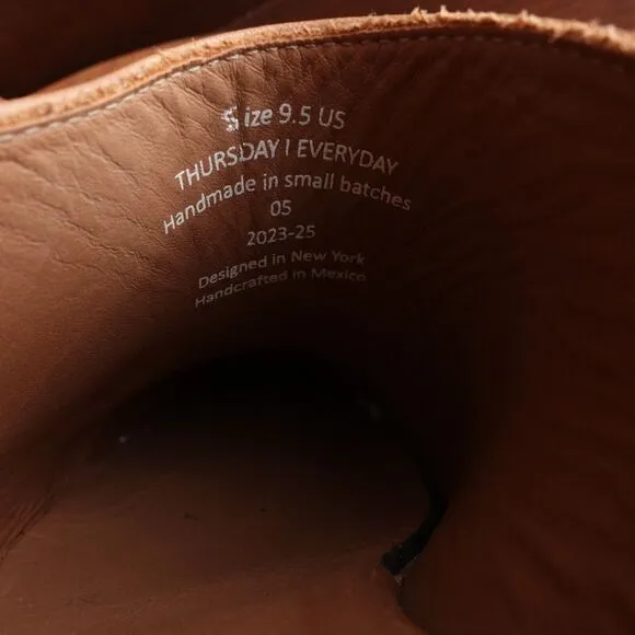 Thursday Boot Co. Mule Womens SZ 9.5 Brown Breeze Leather Slip On Comfort Shoes