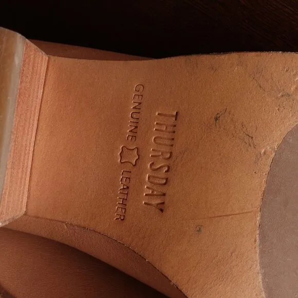 Thursday Boot Co. Mule Womens SZ 9.5 Brown Breeze Leather Slip On Comfort Shoes