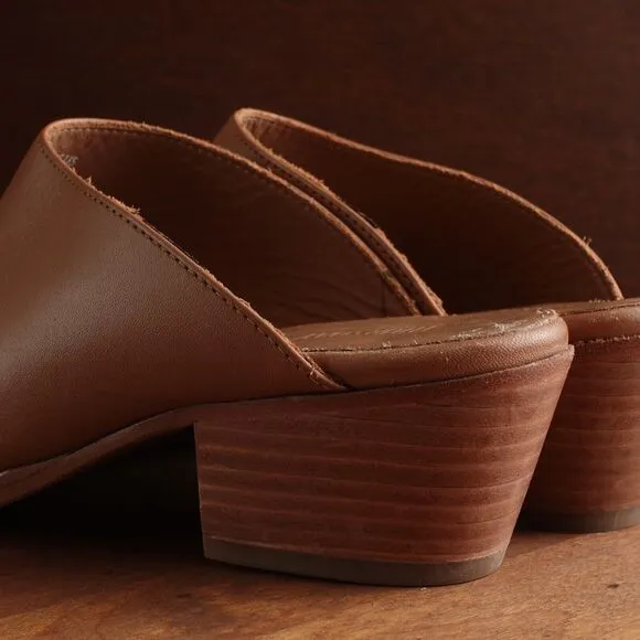 Thursday Boot Co. Mule Womens SZ 9.5 Brown Breeze Leather Slip On Comfort Shoes