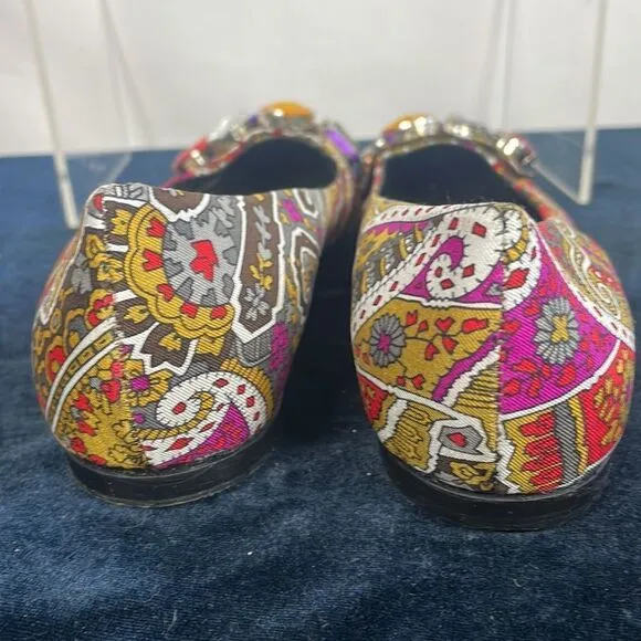 Tibi Multi Print With Big Stones Shoes