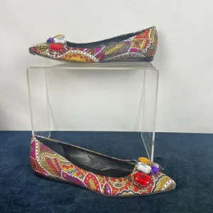 Tibi Multi Print With Big Stones Shoes