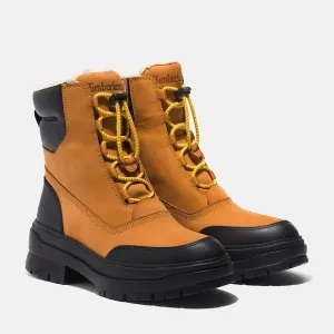 Timberlan Brooke Valley Waterproof Warm Lined Boot Shoes Wheat Nubuck Womens 7