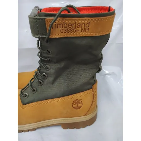 Timberland A1VFZ231 Boots 03885-NH Military Style Leather Army Boots Boys Sz 6.5