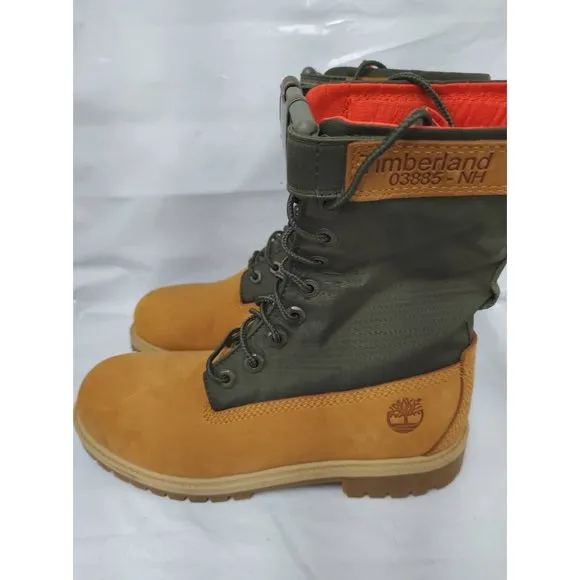 Timberland A1VFZ231 Boots 03885-NH Military Style Leather Army Boots Boys Sz 6.5