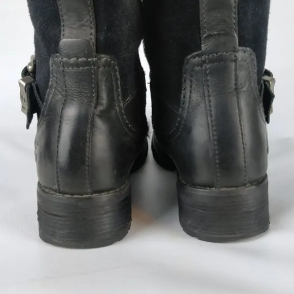 Timberland Black tall Bethel boots full zip sz.6.5