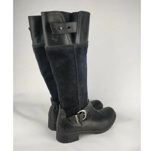Timberland Black tall Bethel boots full zip sz.6.5