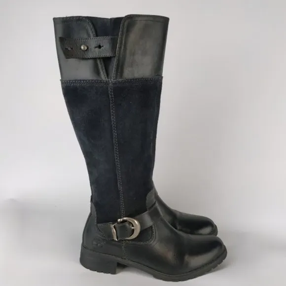 Timberland Black tall Bethel boots full zip sz.6.5