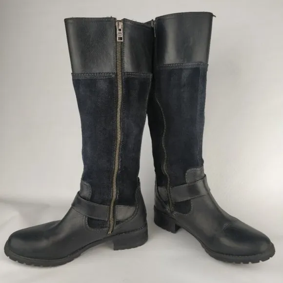 Timberland Black tall Bethel boots full zip sz.6.5