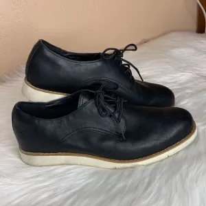 Timberland Black Leather Sensorflex Lakeville Oxford Shoes Size 7