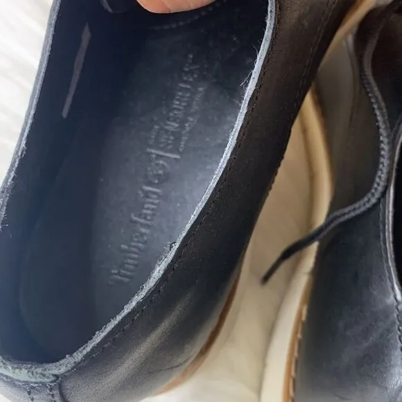 Timberland Black Leather Sensorflex Lakeville Oxford Shoes Size 7