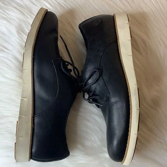 Timberland Black Leather Sensorflex Lakeville Oxford Shoes Size 7