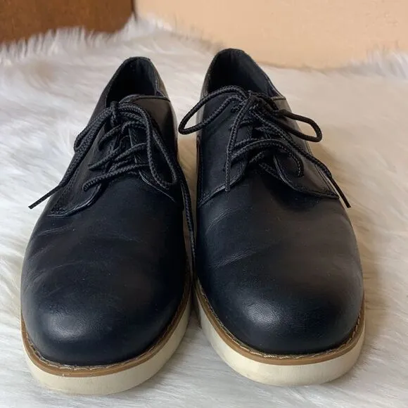 Timberland Black Leather Sensorflex Lakeville Oxford Shoes Size 7