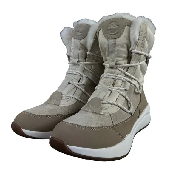 Timberland Boroughs Project Mid Taupe Leather Waterproof Boots Women's Size 9 M