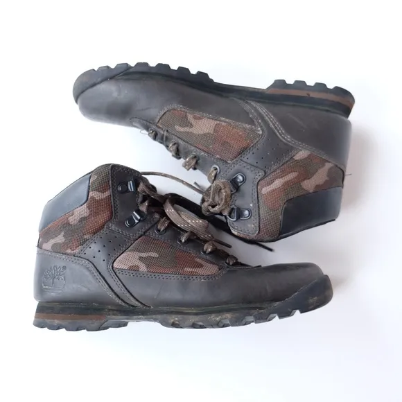 Timberland Camouflage Combat Lace Up Military Tactical Ankle Outdoor Boots EUC 7