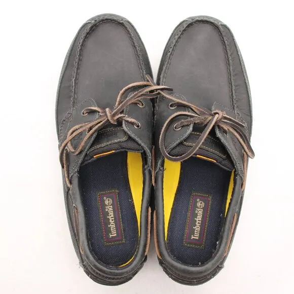 Timberland Classic Boat 2 Eye Men's 11.5 M Navy Gray Leather Lace Walking 70527
