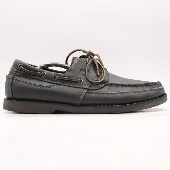 Timberland Classic Boat 2 Eye Men's 11.5 M Navy Gray Leather Lace Walking 70527