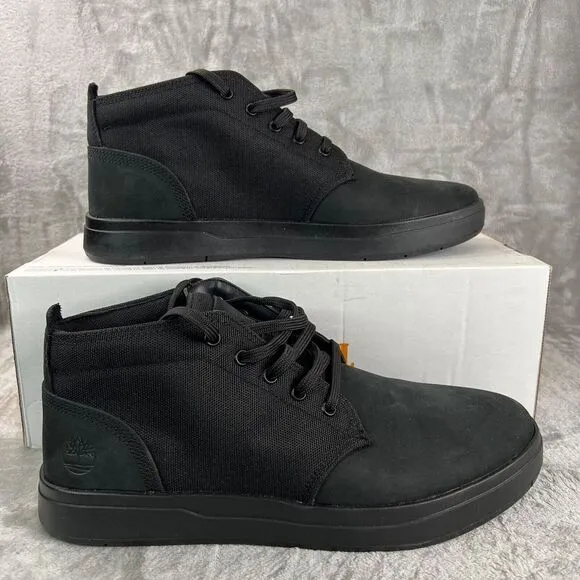 Timberland Davis Square Chukka Casual Shoes TB0 A1T16 001 Blackout Mens Size 10‎