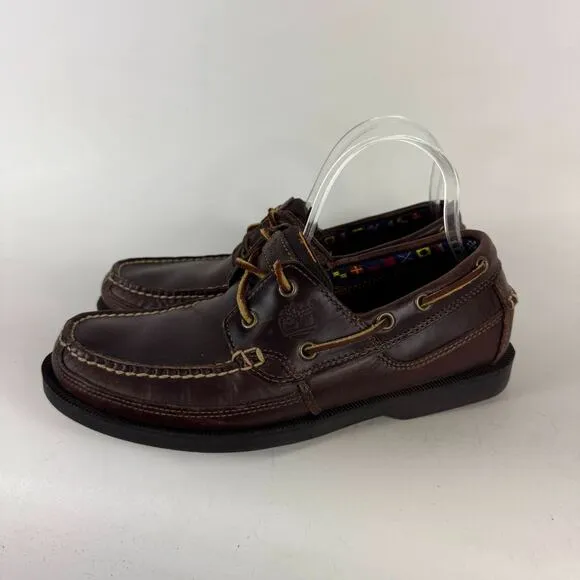 Timberland Earthkeepers Kiawah Bay Boat Shoes Men's 8 Brown Leather Lace Up