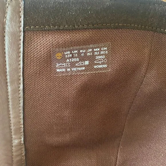 Timberland EK Savin Hill Tall Brown Leather‎ Boot Women's Size 9.5
