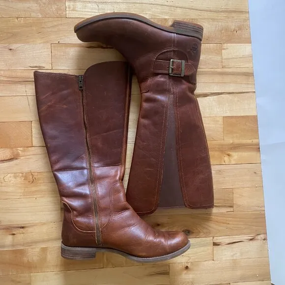 Timberland EK Savin Hill Tall Brown Leather‎ Boot Women's Size 9.5