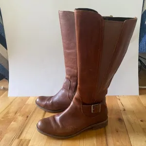 Timberland EK Savin Hill Tall Brown Leather‎ Boot Women's Size 9.5