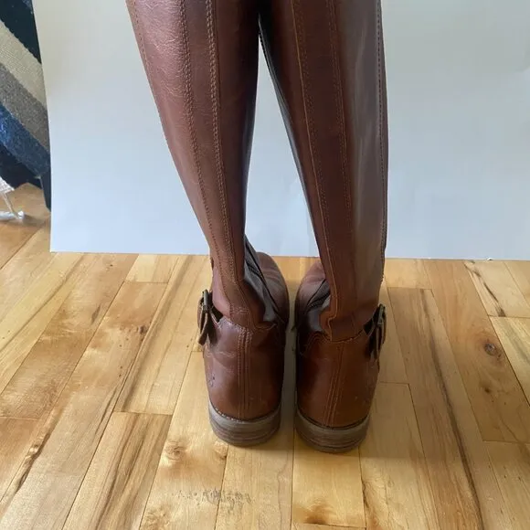 Timberland EK Savin Hill Tall Brown Leather‎ Boot Women's Size 9.5