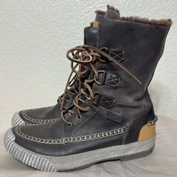 Timberland Hookset Tall Men’s Brown Leather Boots 74199 Size 12
