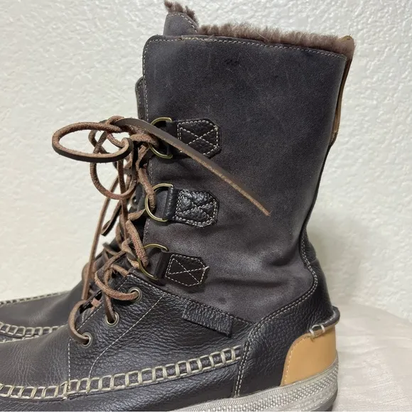 Timberland Hookset Tall Men’s Brown Leather Boots 74199 Size 12