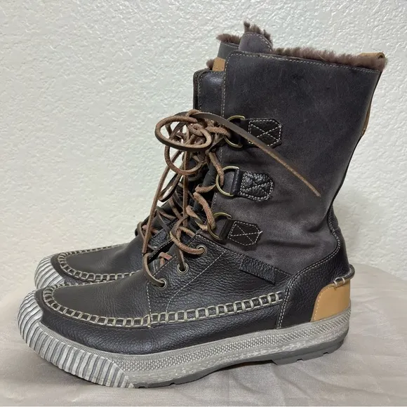 Timberland Hookset Tall Men’s Brown Leather Boots 74199 Size 12