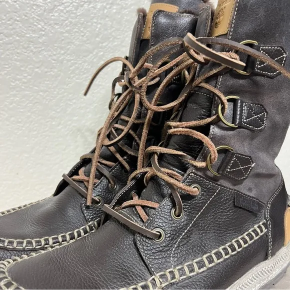 Timberland Hookset Tall Men’s Brown Leather Boots 74199 Size 12