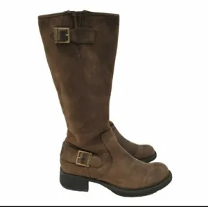 Timberland Lexiss Tall Nubuck Distressed Leather Waterproof Boots 8.5