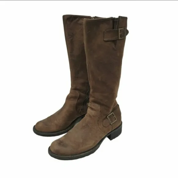 Timberland Lexiss Tall Nubuck Distressed Leather Waterproof Boots 8.5