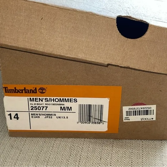 Timberland Men’s Classic 2-Eye Boat Shoe #25077 Size 14 M Rootbeer