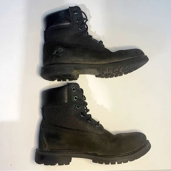 Timberland Naughty Black Boots - Women 6.5 - Limited Edition Grunge Punk Combat